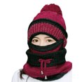 thumbnail image 1 of Cyiecw Winter Beanie Hat Scarf and Mask Set 3 Pieces Slouchy Snow Knit Skull Cap Infinity Scarves for Women, 1 of 6