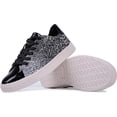 thumbnail image 1 of Cyiecw Women's Glitter Shoes Fashion Shiny Sequin Tennis Sneakers Lightweight Lace up Casual Shoes, 1 of 8