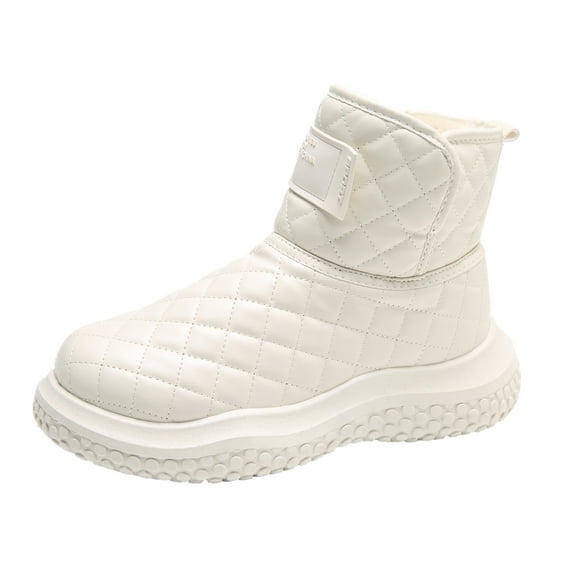 Cyiecw Women's Winter Warm Snow Boots, Waterproof Mid Calf Boots Outdoor Anti-slip Height Increase Shoes Warm Comfortable Winter Shoes