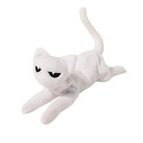 9.9 INCH Cute White Cat Plush Doll, Lovely Kitty Cartoon Plushies Toy for Kids Gift, Cuddly and Soft Stuffed Animal Doll for Boys Girls, Ideal Gift for Birthday Halloween Christmas