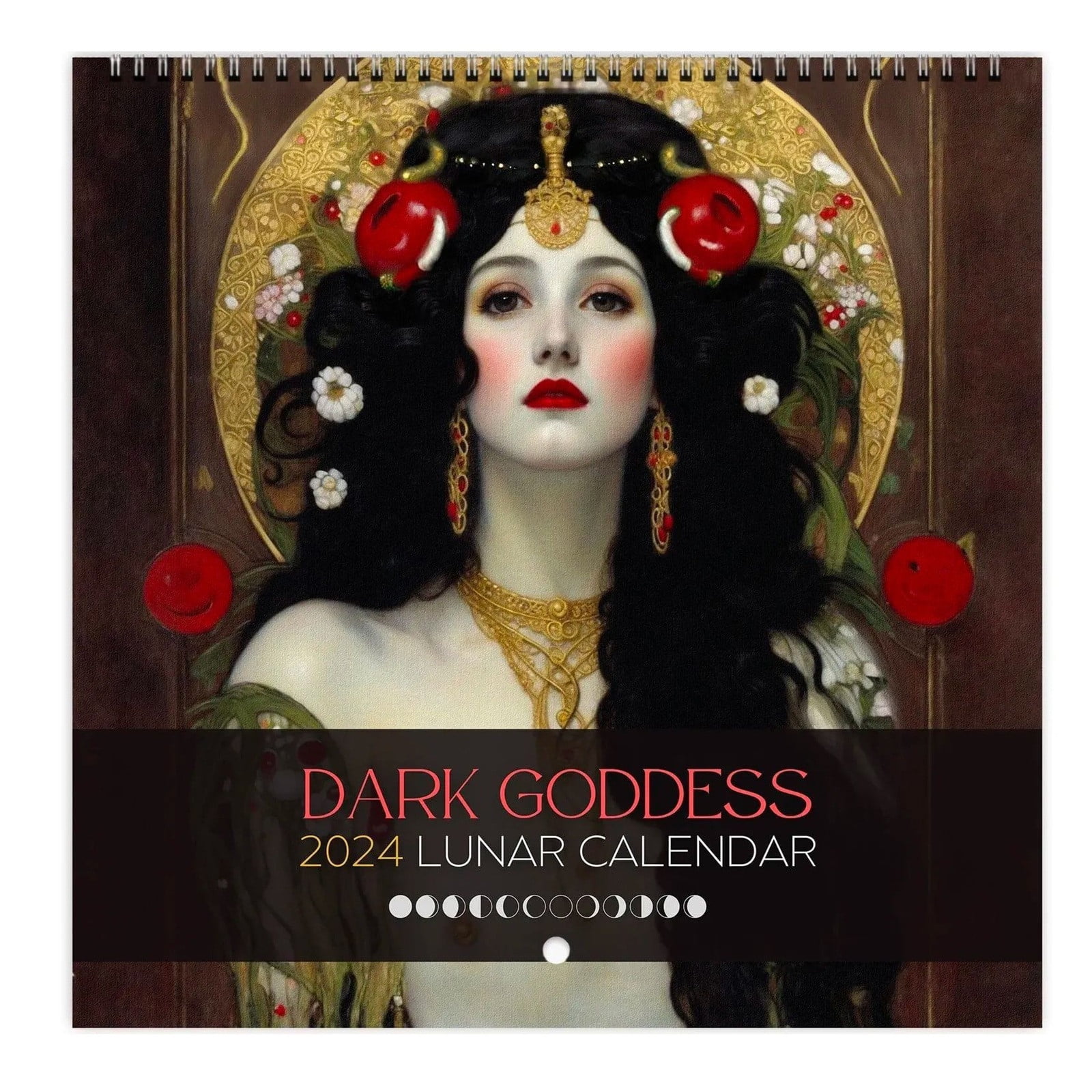 Cyinyin At a Glance 2024 Monthly Planner Wall Calendars Dark Goddess