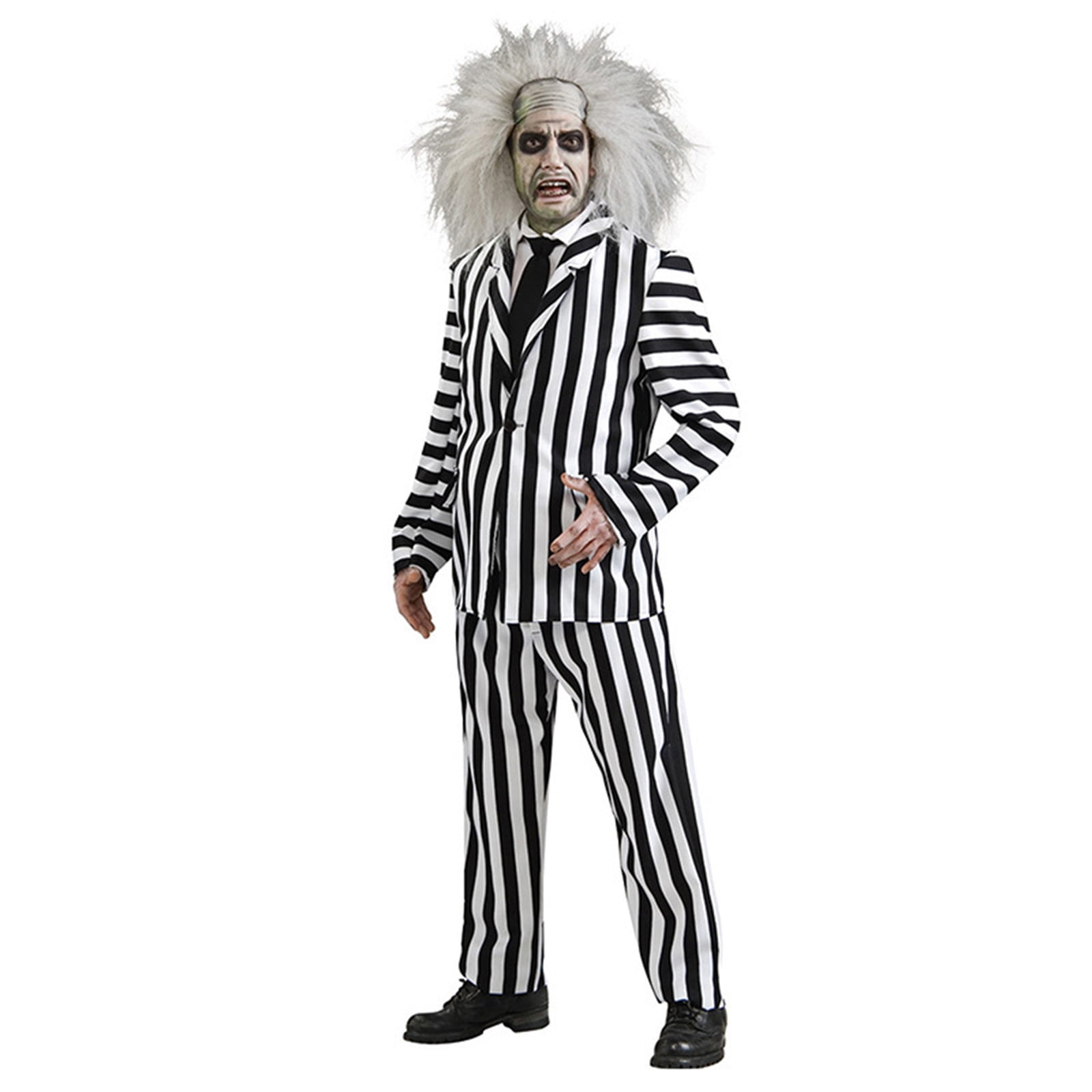 Cyinyin Beetlejuice Costume Halloween Halloween Onesie Adult COSPLAY