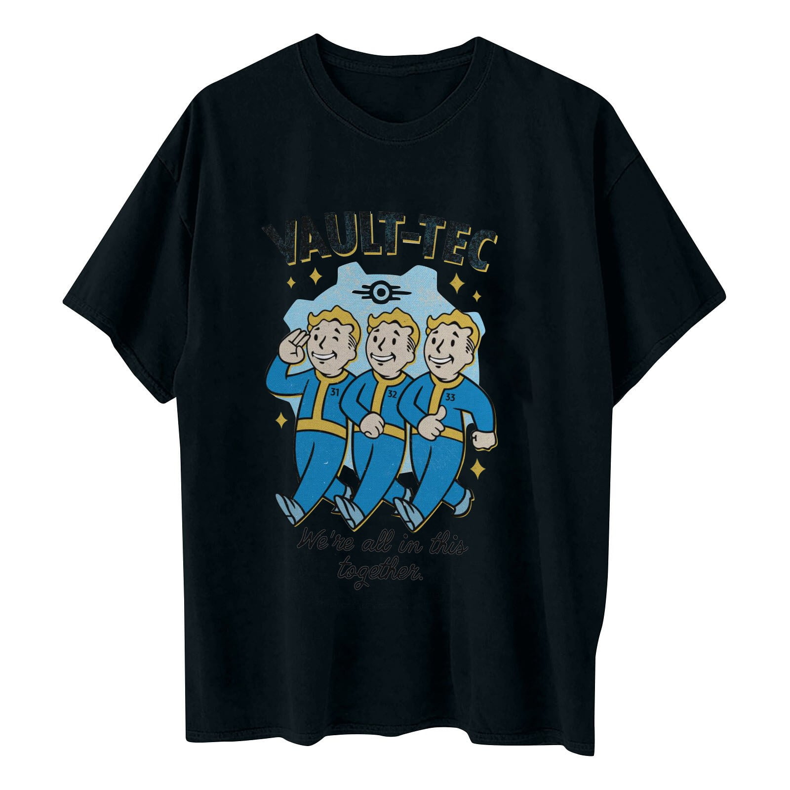 Cyinyin Fallout TV Series Vault Boy Pose T-Shirt, VAULT-TEC