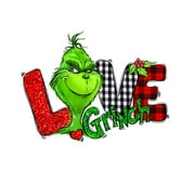Cyinyin Grinch Christmas Decorations Christmas Iron On Transfer Heat Transfer Design Sticker Iron On Vinyl Patches Iron On Transfer Paper For Clothing Hat Pillow Backpack DIY Craft Supplies