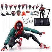 Cyinyin Spider Superhero Action Figure , Into The Spider-Verse Miles Morales Sentinel Sv-Action Figure Exclusive Super Heroes, Moveable Pvc Figure Collectible Model Figurine Statue
