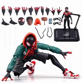 Cyinyin Spider Superhero Action Figure , Into The Spider-Verse Miles Morales Sentinel Sv-Action Figure Exclusive Super Heroes, Moveable Pvc Figure Collectible Model Figurine Statue