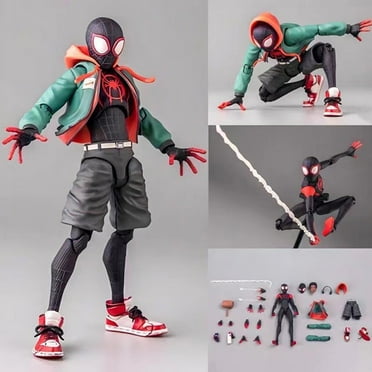 Cyinyin Spider Superhero Action Figure , Into The Spider-Verse Miles Morales Sentinel Sv-Action Figure Exclusive Super Heroes, Moveable Pvc Figure Collectible Model Figurine Statue