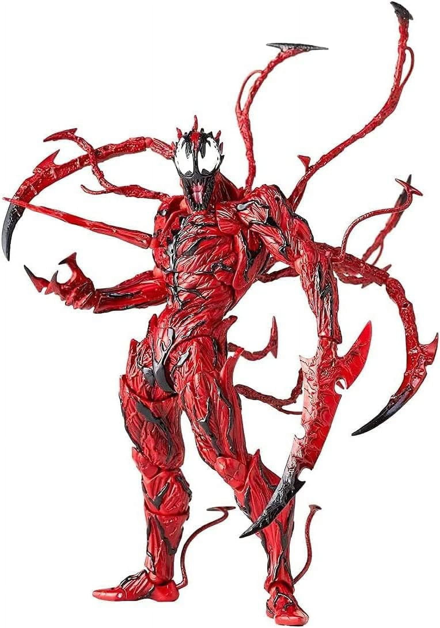 Cyinyin Venom Action Figures, Red Venom Action Figure Venom Collection Model Toys for Movies Fans, Moveable Vinyl Doll Model Statue Doll Collectible Figure for Comics Lovers