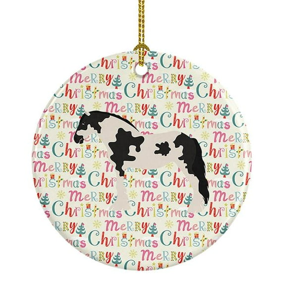 Cyldesdale Horse Christmas Ceramic Ornament 2.8 in x 2.8 in
