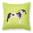 thumbnail image 1 of Cyldesdale Horse Green Fabric Decorative Pillow, 1 of 4