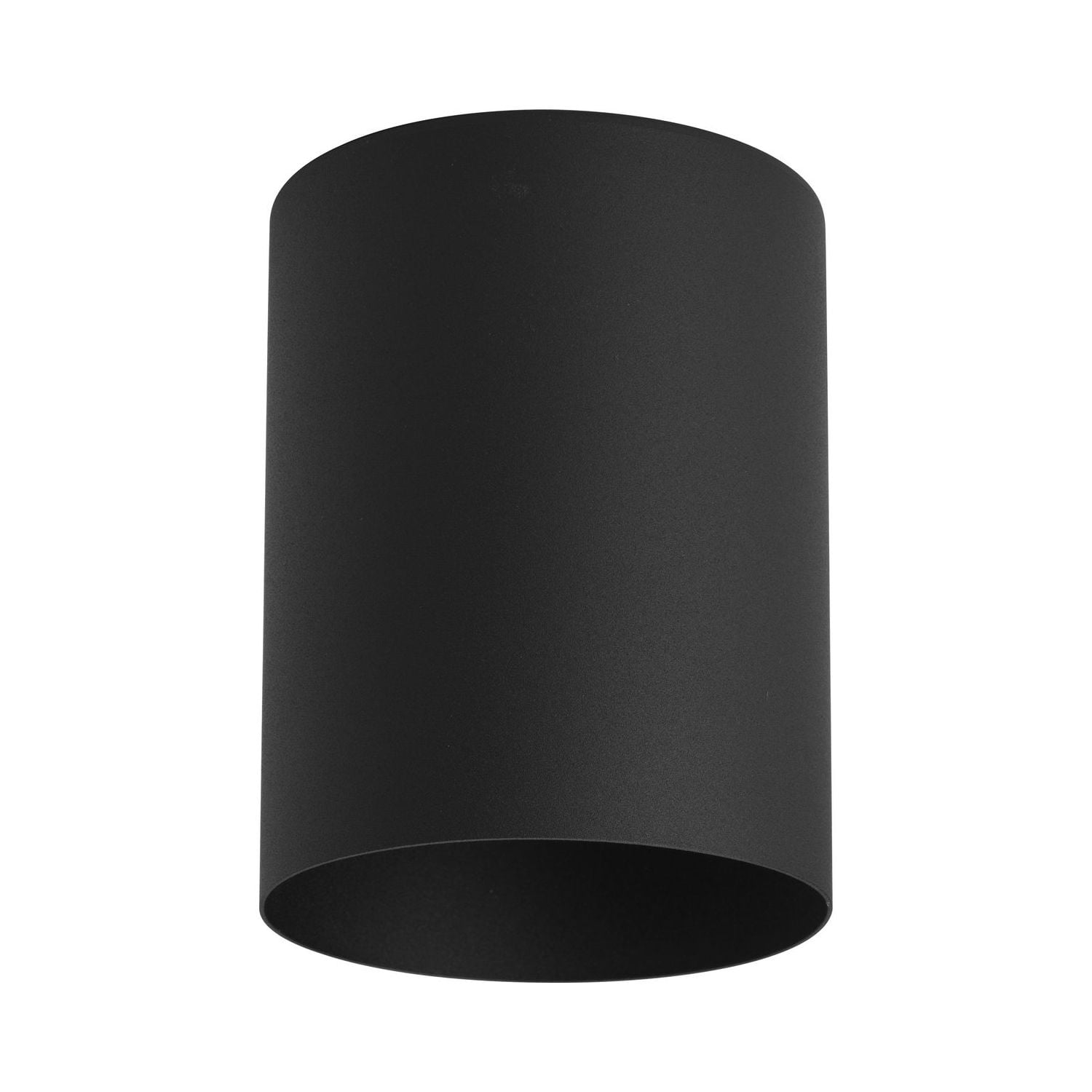 Black Aluminum Cylinder Indoor/Outdoor Flush Mount Light