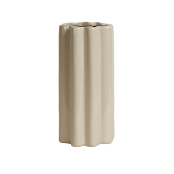 Cylinder Ceramic Vase for Flower Arrangement Hydroponic Fresh Flower Vessel Home Decor Ornament