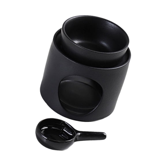 Cylinder Ceramics Essential Oil Burners Aromatherapies Lamp Fragrances Diffuser with Removable Bowl Tealight Spoon Set