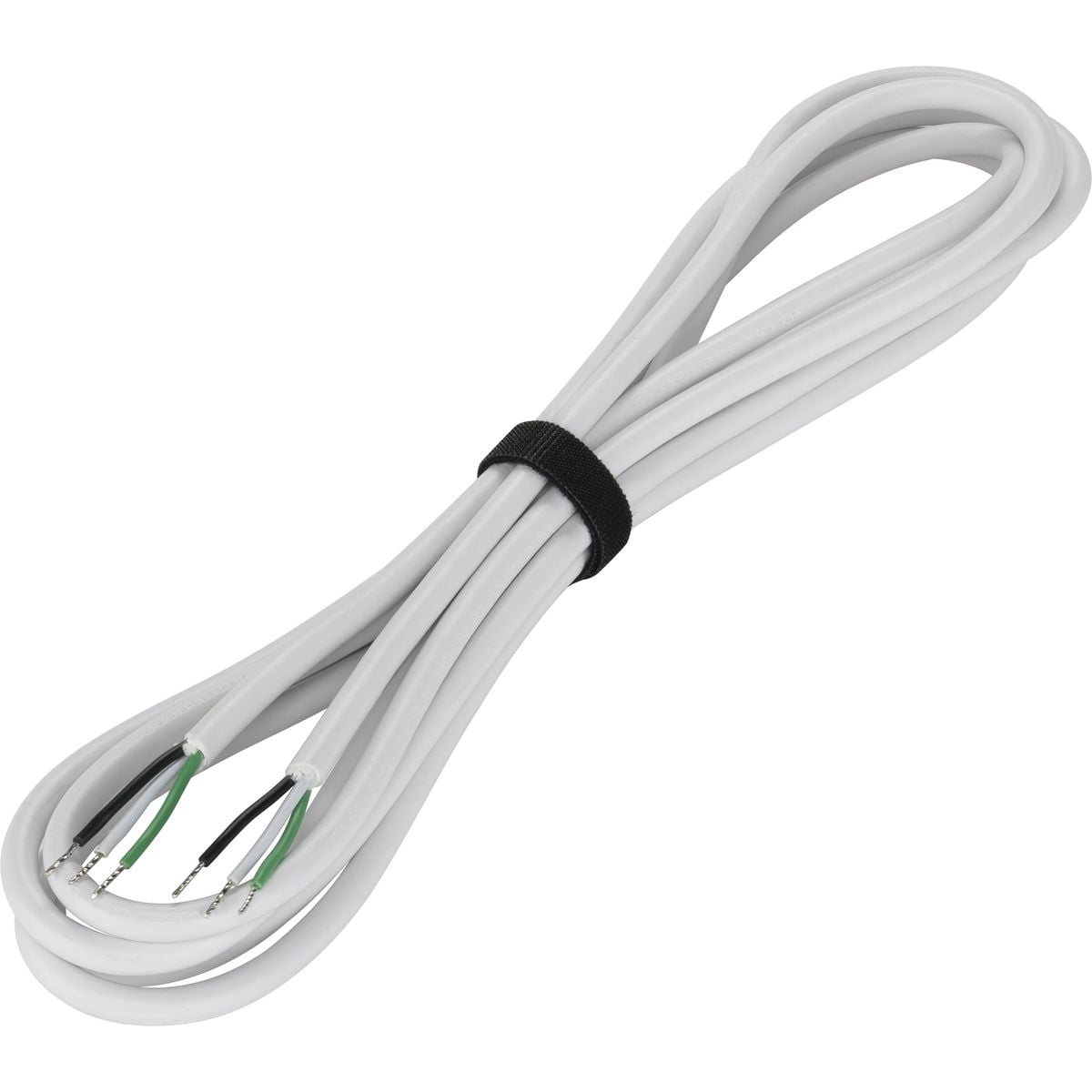 150-Inch White Rubber-Cased Field Cuttable Cord