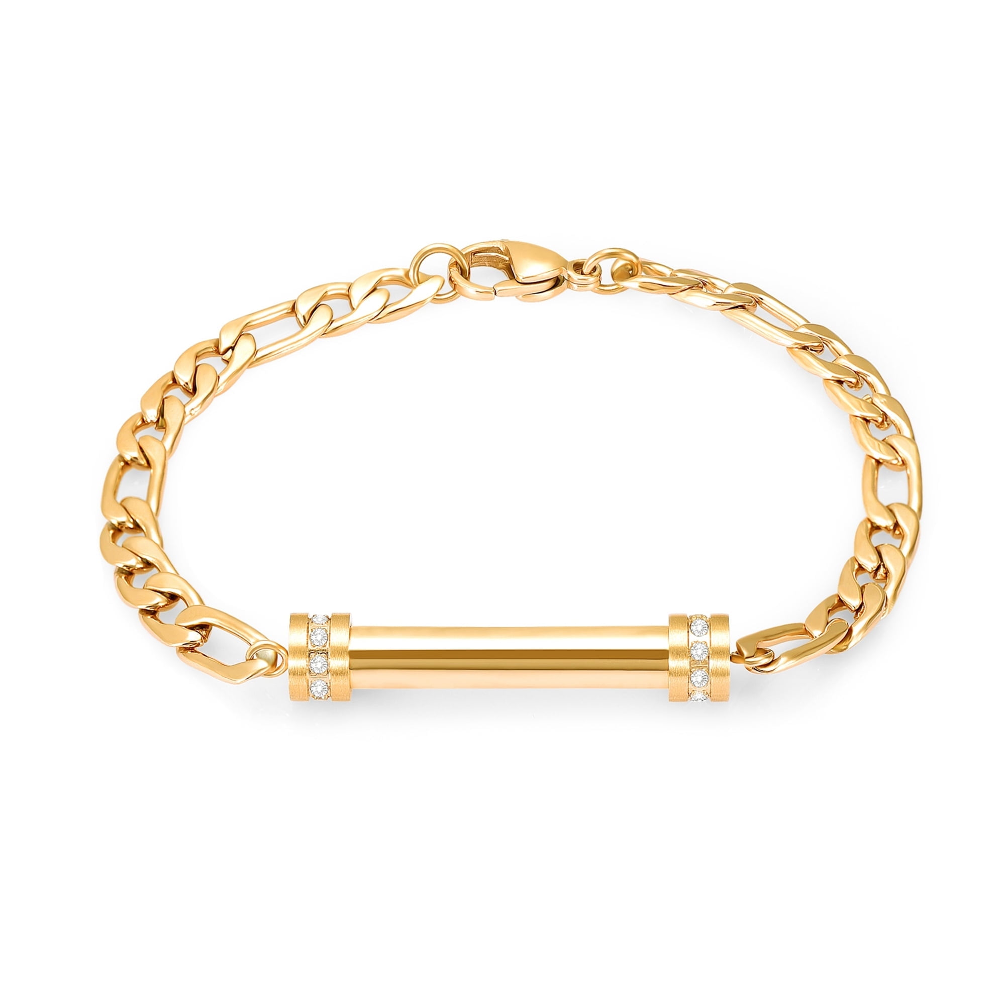 XIUDA Cremation Bracelet For Ashes - Stainless Steel Urn Bangle With Rose Pendant For Memory Keepsake