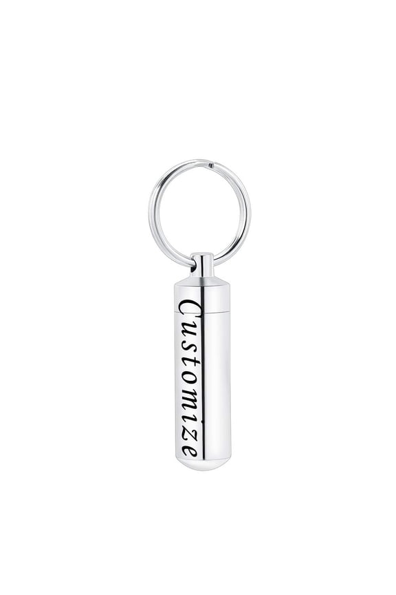 Cylinder Cremation Jewelry for Ashes Urn Keychain for Memorial Pet Human Loved One