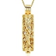 thumbnail image 1 of Cylinder Cremation Urn Ashes Necklace for Women Men Tree of Life Urn Necklace for Ashes with Hollow Vial Urn Pendant Keepsake Memorial Jewelry for Women, 1 of 7