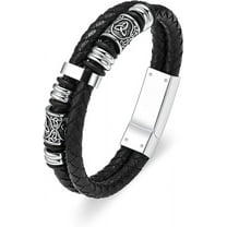 Cylinder Cremation Urn Bracelet for Ashes Genuine Leather Memorial Ash Jewelry Urn Bangles Locket Keepsake Bracelet for Men 20-24CM