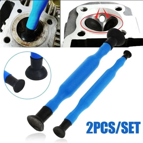Cylinder Engine Valve Lapping Grinding Hand Tool with Suction Cup and Wooden Handle for Manual Automotive Engine Valve Seating and Dust Removal, 2-Pack(blue)