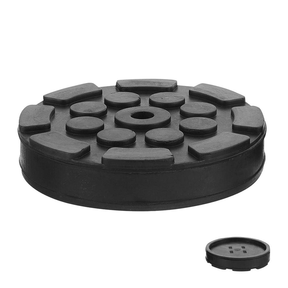 Cylinder Floor Slot Aluminum Guide Rail Lift Rubber Pad 12.00X12.00X2.50CM Black