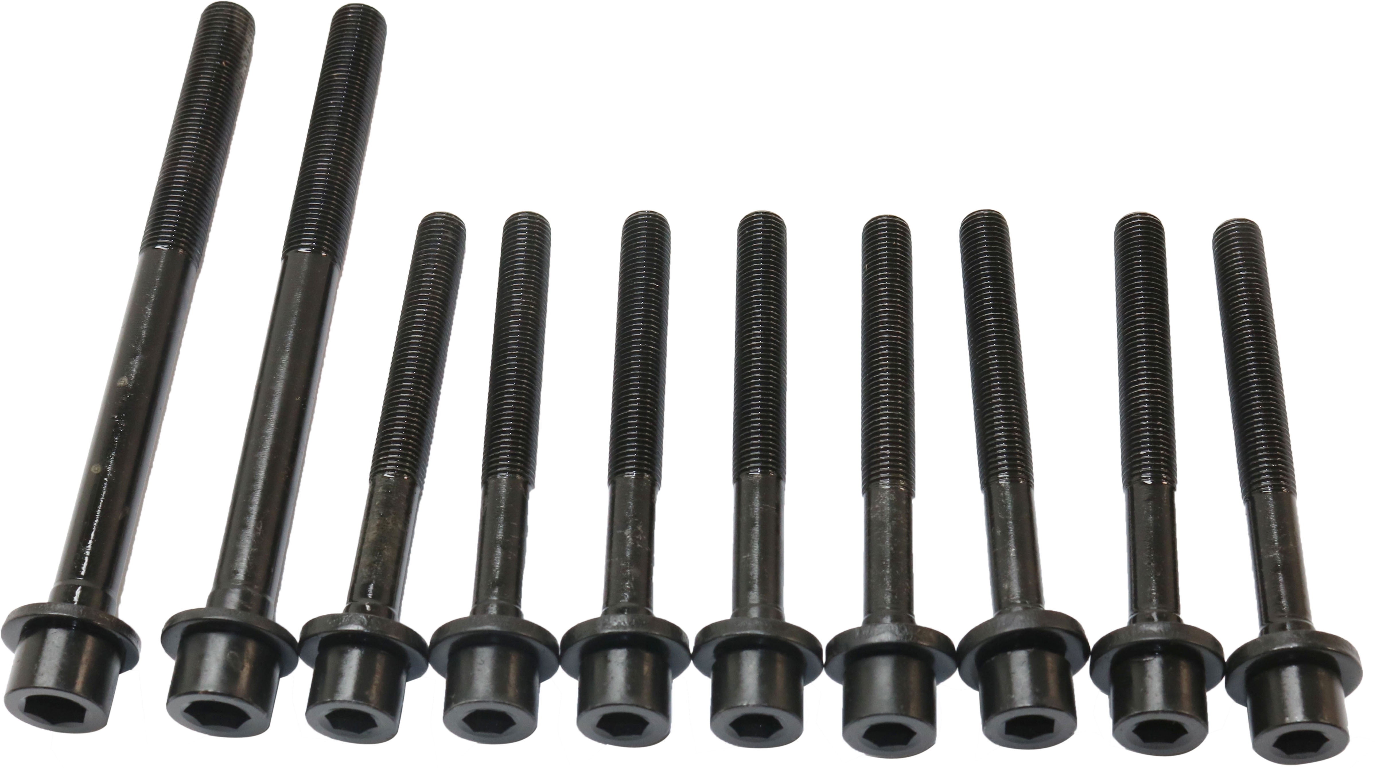 Cylinder Head Bolt Compatible with 2010-2011 Kia Soul 2005-2009 Hyundai Tucson 4Cyl 2.0L Set of 10