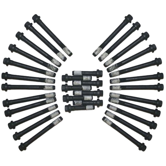 OEM Grade Marine Cylinder Head Bolt Kit Compatible with MerCruiser 7.4L V8 454 Marine Inboard Sterndrive Volvo Penta Crusader 454 Mag SIL-CB454
