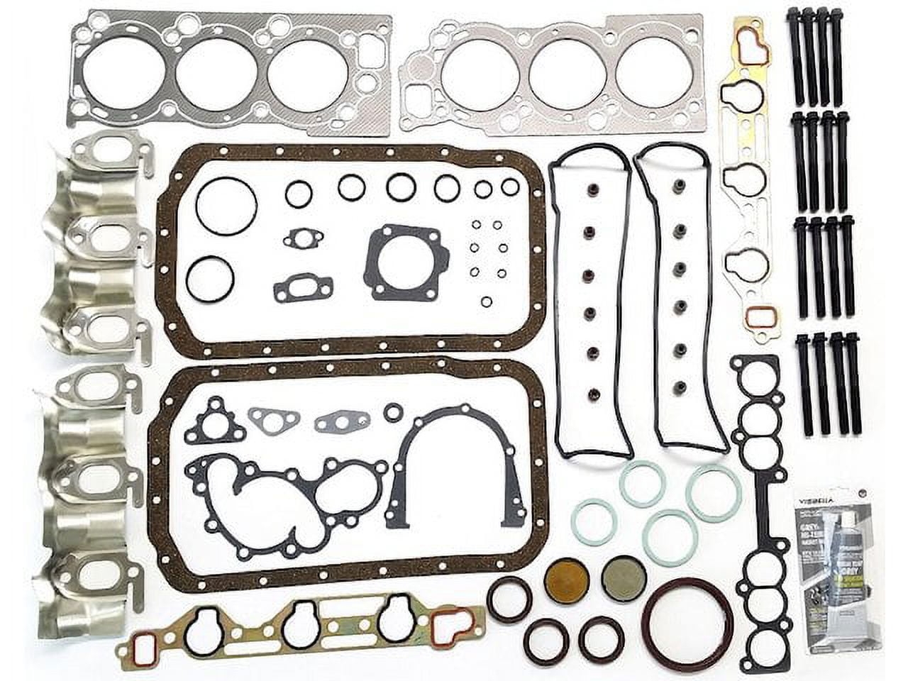 Cylinder Head Gasket Set with 16 Head Bolts Compatible with 1988 1995  Toyota Pickup 3.0L V6 Engine Code 3VZE 1989 1990 1991 1992 1993 1994 