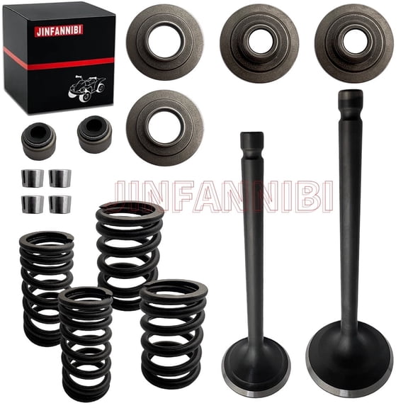 Cylinder Head Intake Exhaust Valve & Seal Spring Kit for Yamaha Wolverine 350, Warrior 350, Raptor 350, Big Bear 350400, Bruin 350, Grizzly 350, Kodiak 400 ATV