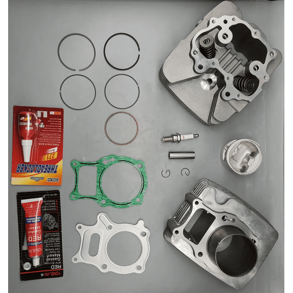 Cylinder Head Piston Ring Gasket Top End Rebuild Kit Fit for Honda 2002-2014 TRX250 Recon 250 12200-HM8-305