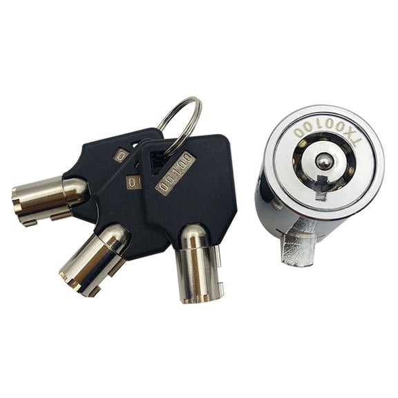 Cylinder Lock Single Open Lock Anti-Theft Lock with Keys Cylinder Pinneds Cylinder for Vending Machine