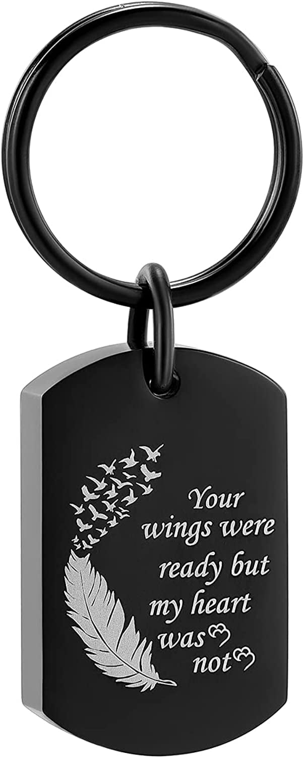 Ash Key Chain Cylinder / Paw Print Cremation Ash Urn Keychain for Pet Ashes Cremation ...