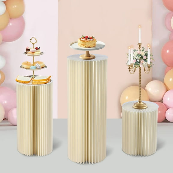 Cylinder Pedestal Wedding Cake Flowers Display Stand Decoration Dessert Table