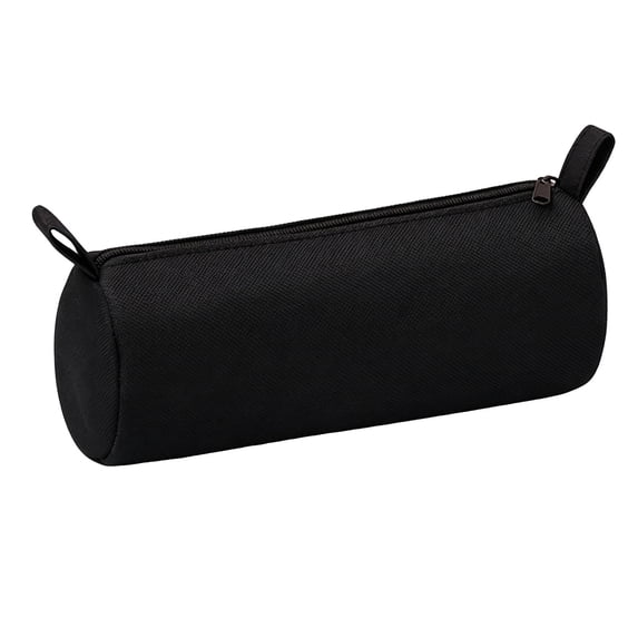 Cylinder Pencil Bag Large Capacity Zipper Pencil Case Portable Stationery Pouch Cloth Pen Bag for Students University Office
