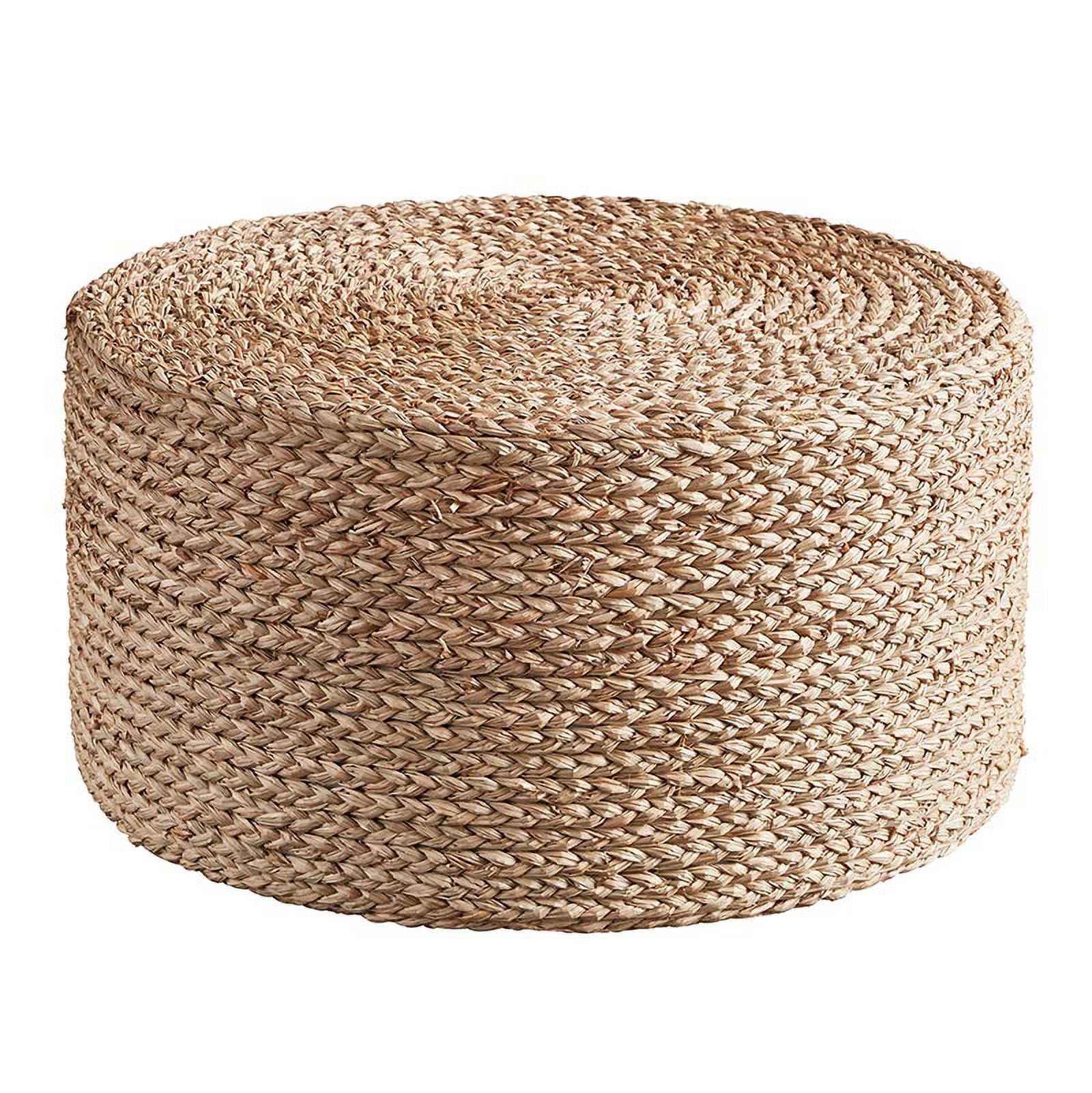 Seagrass Hourglass Pouf