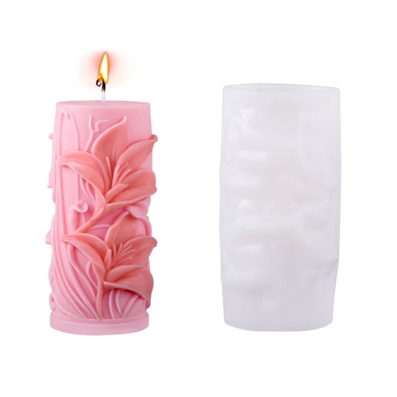Cylinder Silicone Mould Flowers Pillar Molds Ornament Molds Plasters Molds Casting Molds Epoxy Resin Molds