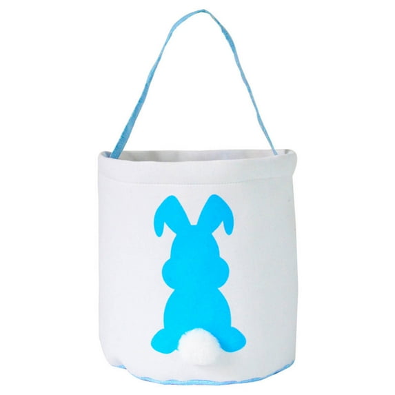 Cylinder Silk Screen Plush Rabbit Easter Portable Gift Bag Easter Holiday Celebration Rabbit Bag
