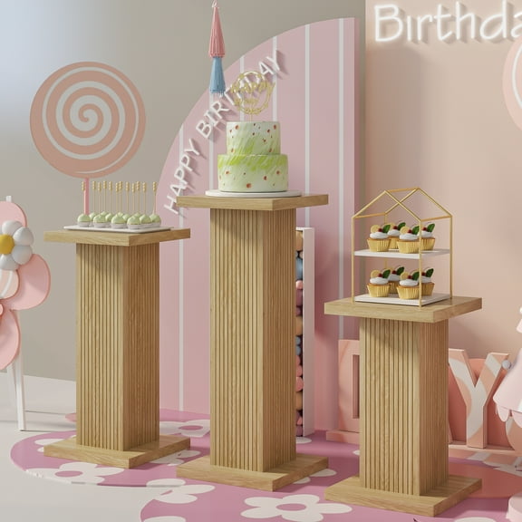 Cylinder Stands for Party, Round Cylinder Pedestals Display, Ornament Stand, Wedding Decor Columns