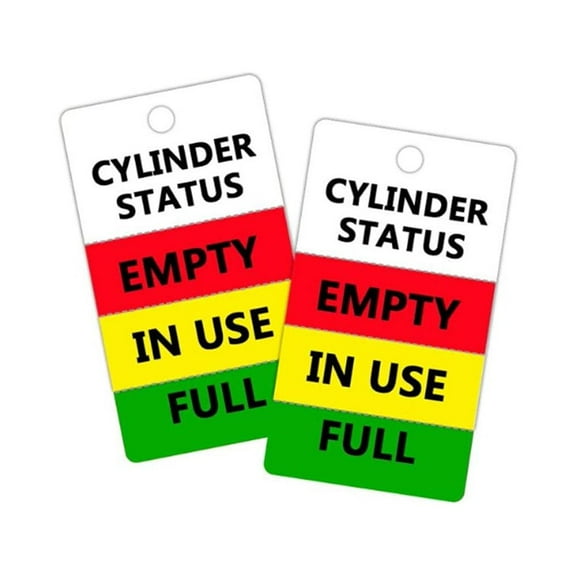 Cylinder Status Signs Tags 4x2inch Full, in Use, Empty Cylinder Cardboards Labels 100Pcs