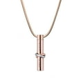 thumbnail image 1 of Cylinder Style Memorial Cremation Jewelry Urn Ashes Holder Necklace (Only Love Ring), 1 of 8