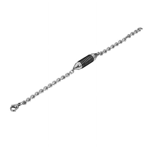 Cylinder Style Memorial Cremation Jewelry Urn Ashes Holder Necklace (Small Ribbed Cylinder)