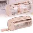 thumbnail image 1 of Cylinder Transparent Pencil Case, Cute Pencil Case, Small Pencil Case, Large Capacity Pencil Case, Pencil Bag, Visual Clear Front Pen Pouch, Portable Zipper Stationery Bag 1Pcs, 1 of 9