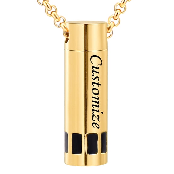 Cylinder Urn Necklace for Ashes Cremation Jewelry Human / Pet Stainless Steel Memorial Keepsake Ashes Pendant