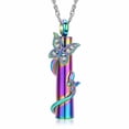 thumbnail image 1 of Cylinder with Butterfly Cremation Jewelry for Ashes Urn Necklace Lockets for Human Ashes Pet Memorial Ashes Holder, 1 of 6