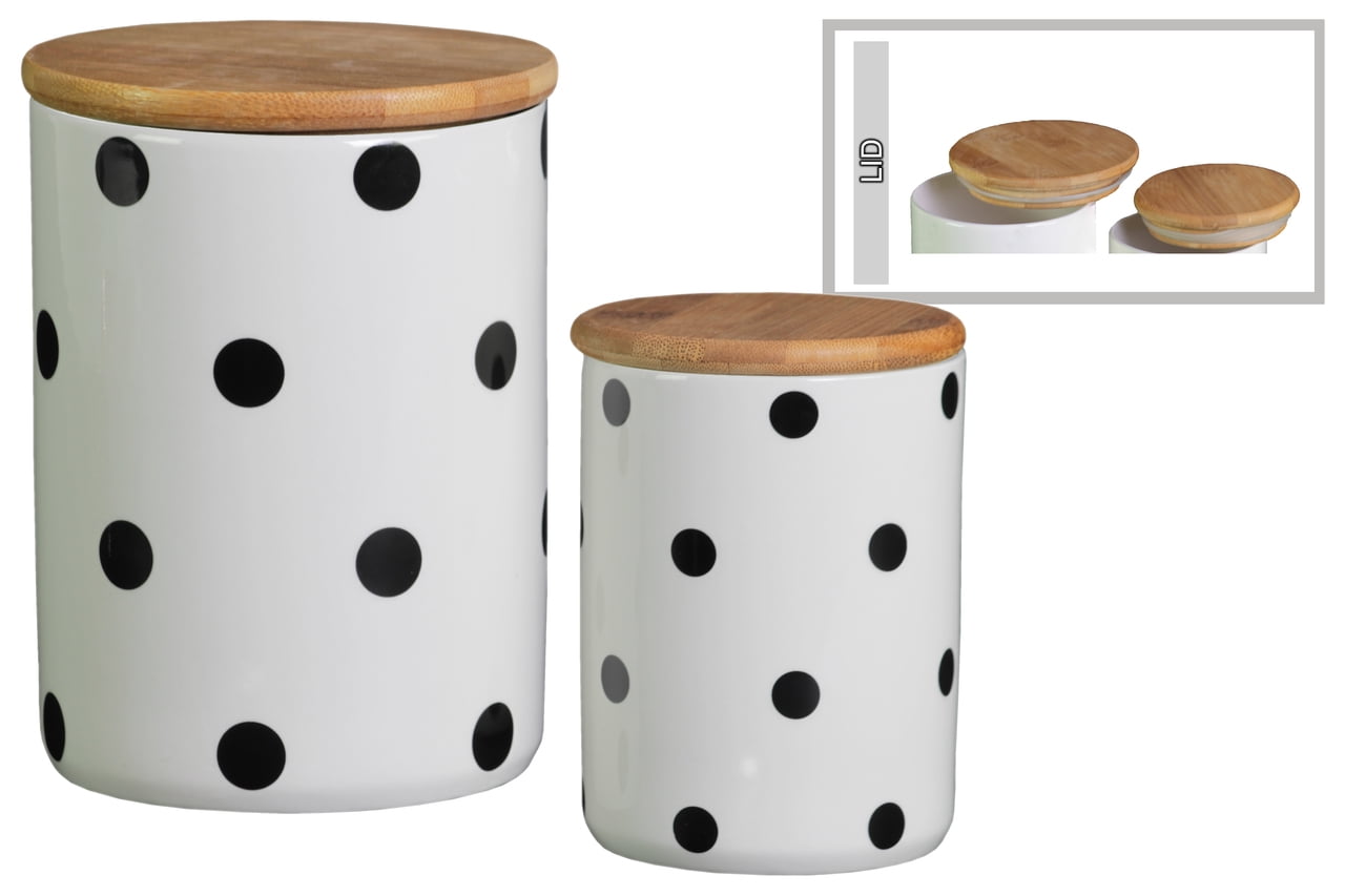 小物 everyone pottery container (DOT) Cylindrical-Ceramic-Canister-