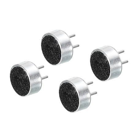 Cylindrical Condenser Microphone Pickup Microphone Transmitter Repair with 2 Pins, Green 4Pack