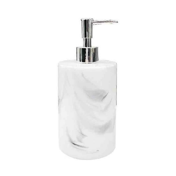 Cylindrical Hotel Soap Dispenser Lotion Bottle Home Bathroom Dispensing Push Bottle Plastic White/Black 500ml