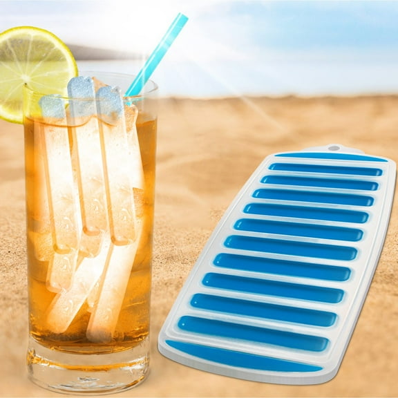 Cylindrical Ice Tray for Popsicles, Jelly Molds, and Cold Drinks - Long Plastic Ice Cubes Maker with Lid, Multipurpose Molds for Homemade Popsicles, Ice Cream, Jello Shots, Kitchen, Party, Bar Use