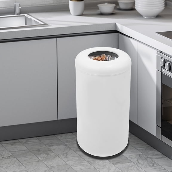 Cylindrical,Open-Top Rubbish Bin,Industrial Waste Container,Commercial Trash Can