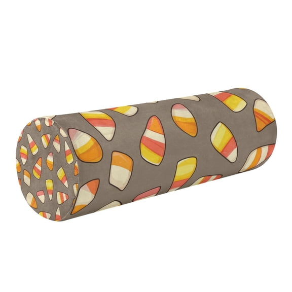 Cylindrical Pillow Decorative Neck Roll Pillow with Removable Washable Cover Roll Pillow for Knee Leg Neck Cartoon Candy Corn
