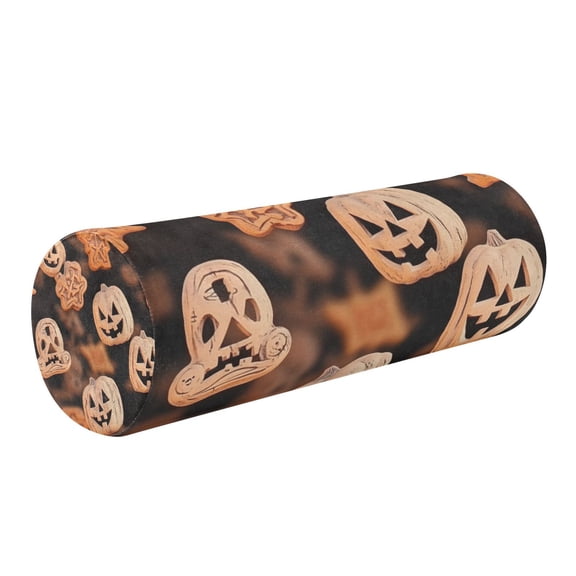 Cylindrical Pillow Decorative Neck Roll Pillow with Removable Washable Cover Roll Pillow for Knee Leg Neck Halloween Symbol